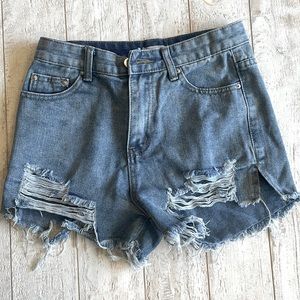 Denim shorts